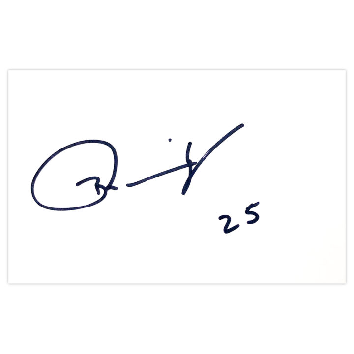 Signed Robbin Ruiter White Card - Sunderland Autograph