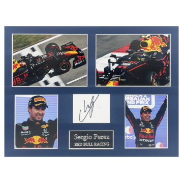 Signed Sergio Perez Photo Display - 16x12 Red Bull Racing Autograph