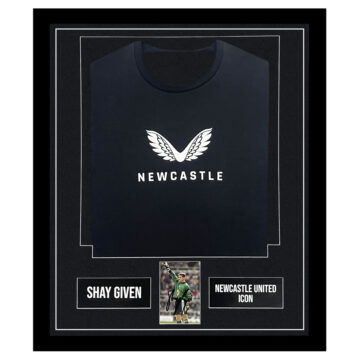 Signed Shay Given Framed Display Shirt - Newcastle United Icon