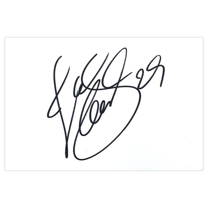 Signed Thomas Sorensen White Card - Aston Villa Autograph