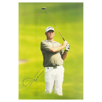 Signed Thomas Bjorn Poster Photo - 18x12 Golf Icon Autograph