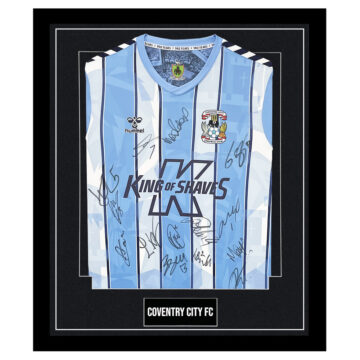 Signed Coventry City FC Framed Shirt - Championship Squad 2024