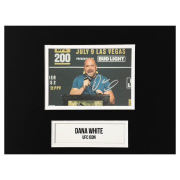 Signed Dana White Photo Display - 12x8 UFC Icon Autograph