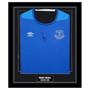 Signed Dwight McNeil Framed Shirt - Everton FC Icon