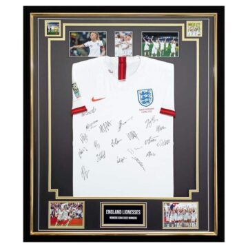 Signed England Lionesses Shirt Framed – Euro 2022 Winners Jersey