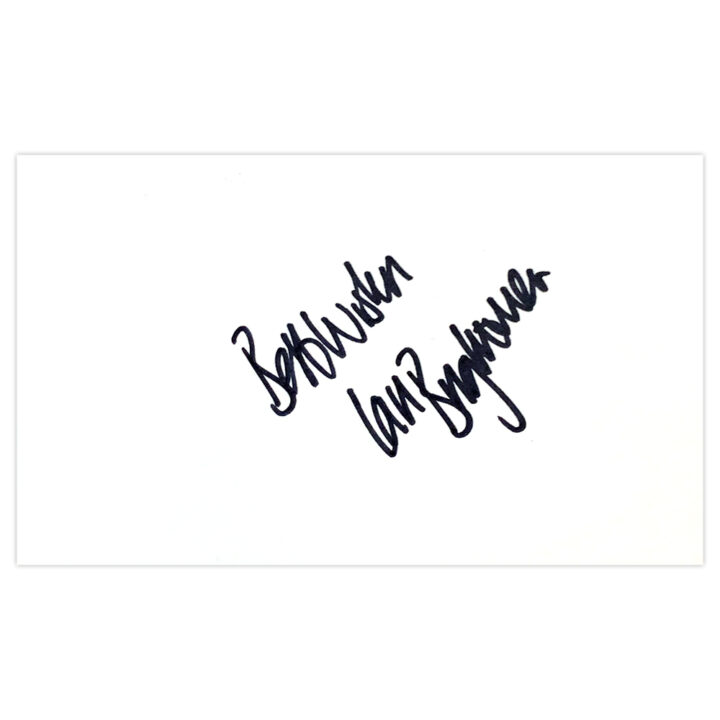 Signed Ian Brightwell White Card - Manchester City Autograph
