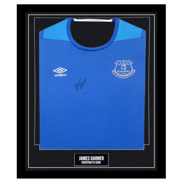 Signed James Garner Framed Shirt - Everton FC Icon