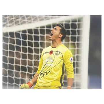 Signed Joel Robles Poster Photo - 18x12 Everton Icon
