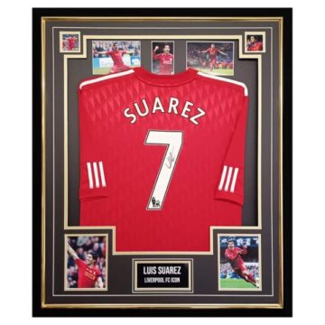 Signed Luis Suarez Shirt Framed - Liverpool FC Icon Autograph