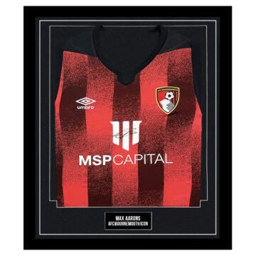 Signed Max Aarons Framed Shirt - AFC Bournemouth Icon