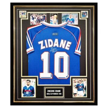 Signed Zinedine Zidane Shirt Framed – World Cup Winner 1998