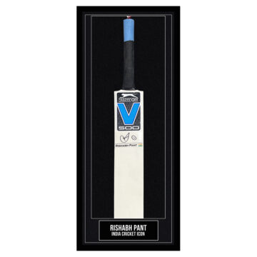 Rishabh Pant Signed Framed Bat - India Cricket Icon