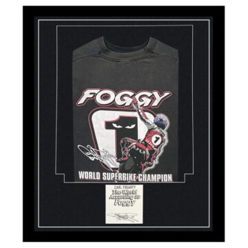 Signed Carl Fogarty 'Foggy' Framed Display Shirt - World Superbike Champion