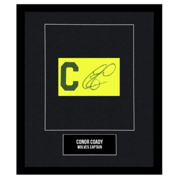 Signed Conor Coady Framed Armband - Wolves Captain Autograph