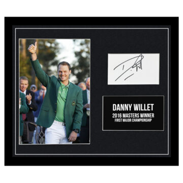 Signed Danny Willet Framed Photo Display - The Masters Winner 2016