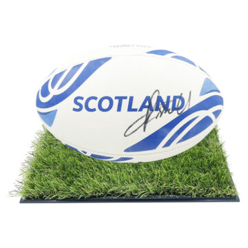 Signed Finn Russell Framed Scotland Ball - Rugby World Cup 2023