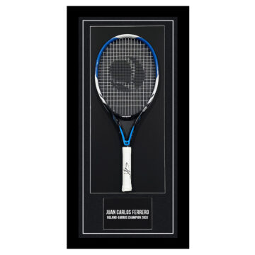 Signed Juan Carlos Ferrero Framed Racket - Roland Garros Champion 2003