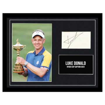 Signed Luke Donald Framed Photo Display - 16x12 Ryder Cup Captain 2023