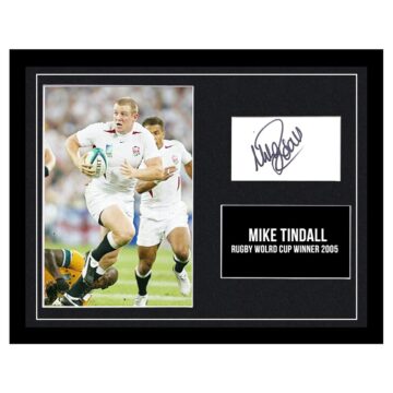 Signed Mike Tindall Framed Photo Display - Rugby World Cup Winner 2005