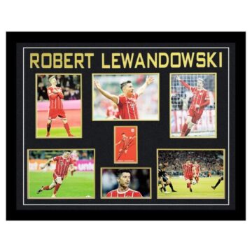 Signed Robert Lewandowski Large Framed Display - Bundesliga Winner 2018