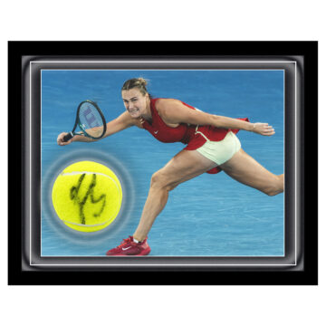 Signed Aryna Sabalenka Ball Framed Dome - Australian Open Winner 2024
