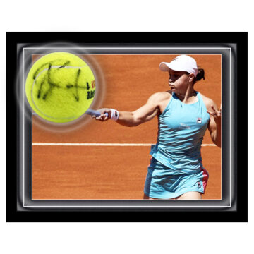 Signed Ashleigh Barty Ball Framed Dome - Australian Open Winner 2022