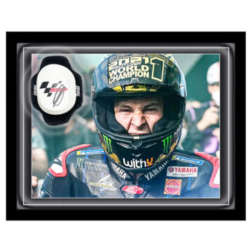 Signed Fabio Quartararo Knee Slider Framed Dome - MotoGP World Champion 2021