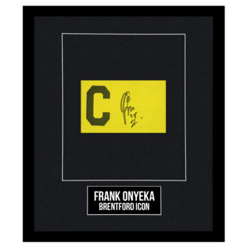 Signed Frank Onyeka Framed Captain Armband - Brentford Icon