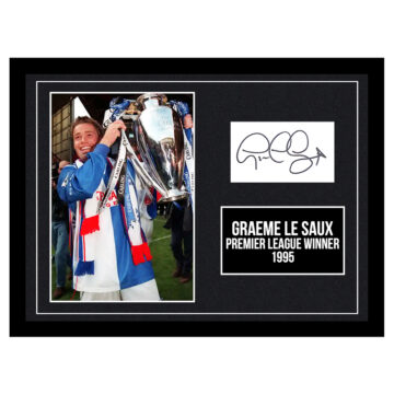 Signed Graeme Le Saux Framed Photo Display - Premier League Winner 1995