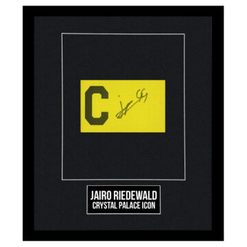 Signed Jairo Riedewald Framed Captain Armband - Crystal Palace Icon