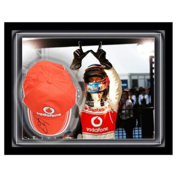 Signed Jenson Button Hat Framed Dome - Australian Grand Prix Winner 2010