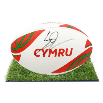 Signed Leigh Halfpenny Framed Ball - Wales Rugby Icon