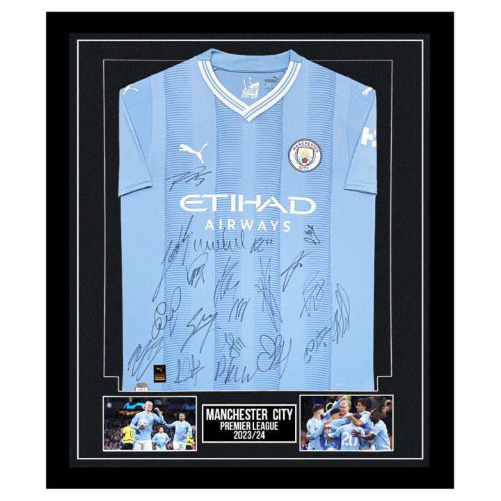 Signed Manchester City Framed Shirt - Premier League 202324
