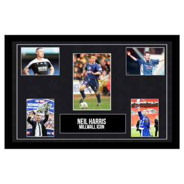 Signed Neil Harris Photo Display 18x12 - Millwall Icon