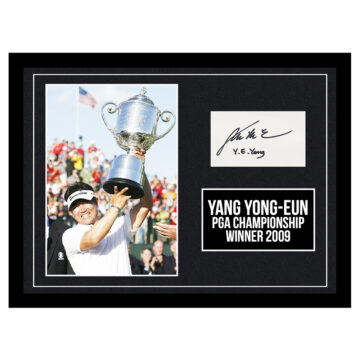 Signed Yang Yong-eun Framed Photo Display - PGA Championship Winner 2009