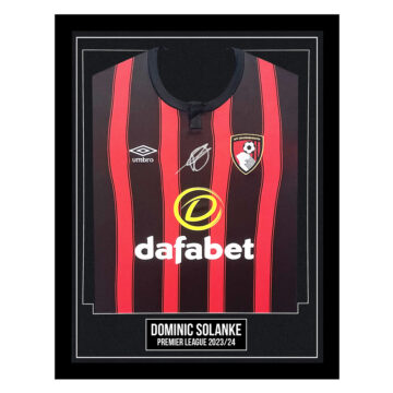 Dominic Solanke Signed Framed Shirt - Premier League 202324