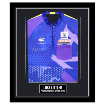 Luke Littler Signed Framed Shirt - Premier League Darts 2024