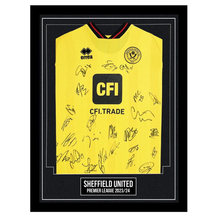 Sheffield United Signed Framed Away Shirt - Premier League 202324