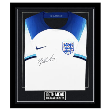 Signed Beth Mead Framed Shirt - England Lioness