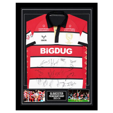 Signed Gloucester Framed Shirt - Premiership Rugby 202324