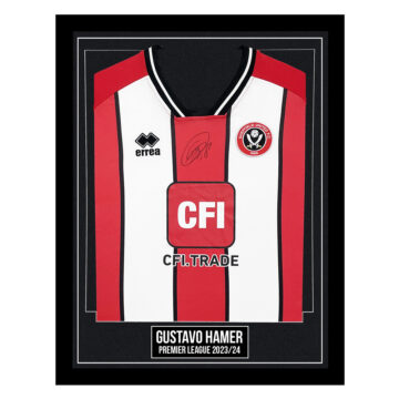 Signed Gustavo Hamer Framed Shirt - Premier League 202324