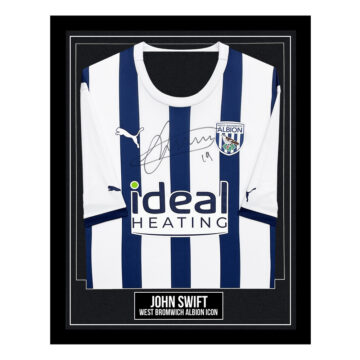 Signed John Swift Framed Shirt - West Bromwich Albion 202324