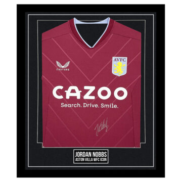 Signed Jordan Nobbs Framed Shirt - Aston Villa W.F.C. Icon