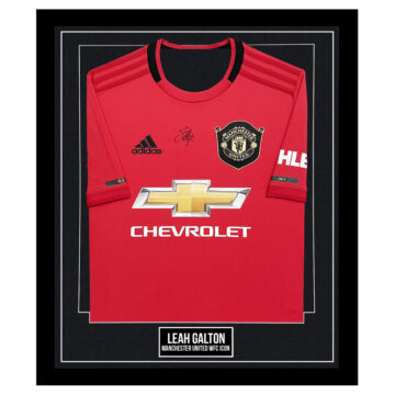 Signed Leah Galton Framed Shirt - Manchester United W.F.C. Icon