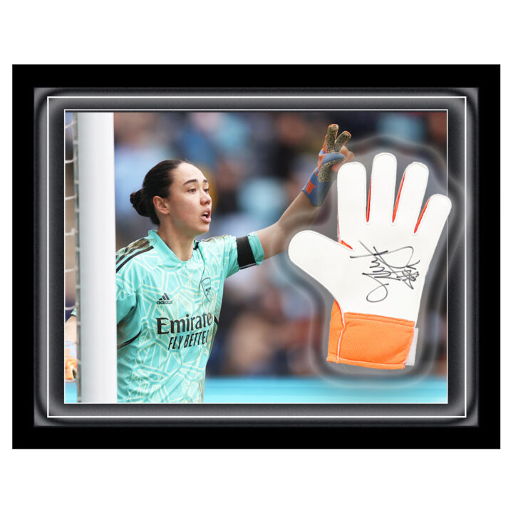 Signed Manuela Zinsberger Glove Framed Dome - Women's League Cup Winner 2024