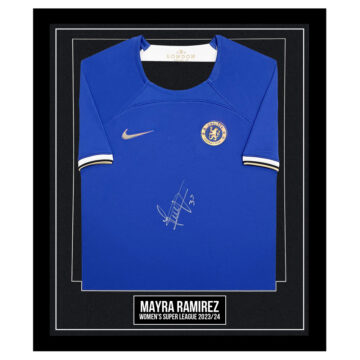 Signed Mayra Ramirez Framed Chelsea FC Shirt - Women's Super League 202324
