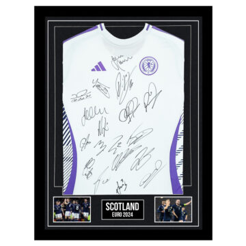 Signed Scotland Framed Away Shirt - Euro 2024