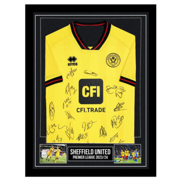 Signed Sheffield United Framed Away Shirt - Premier League 202324