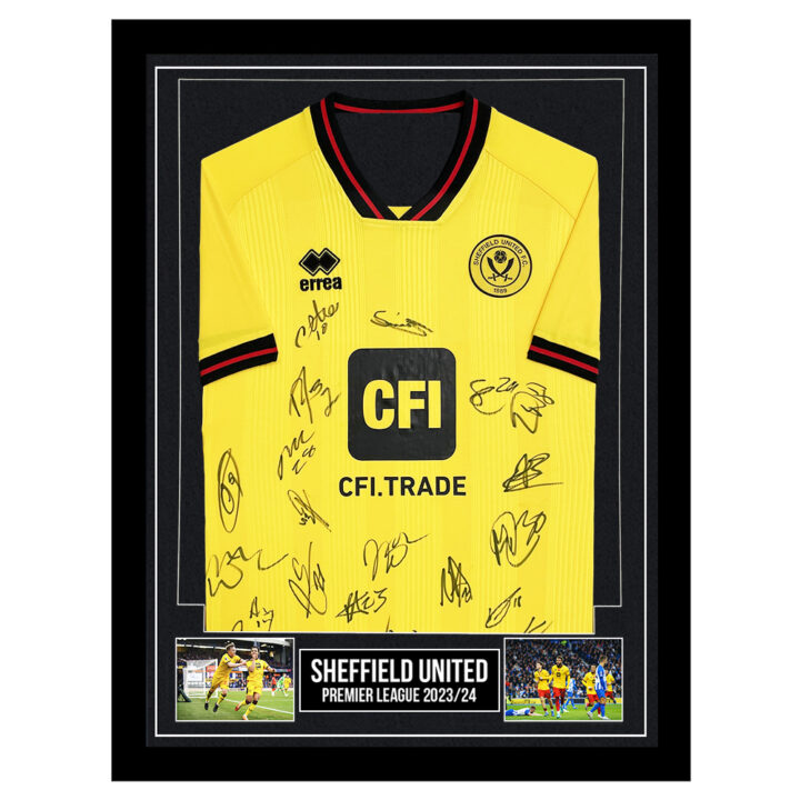 Signed Sheffield United Framed Away Shirt - Premier League 202324