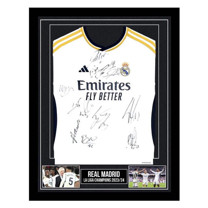 Signed Real Madrid Framed Shirt – La Liga Champions 2023/24